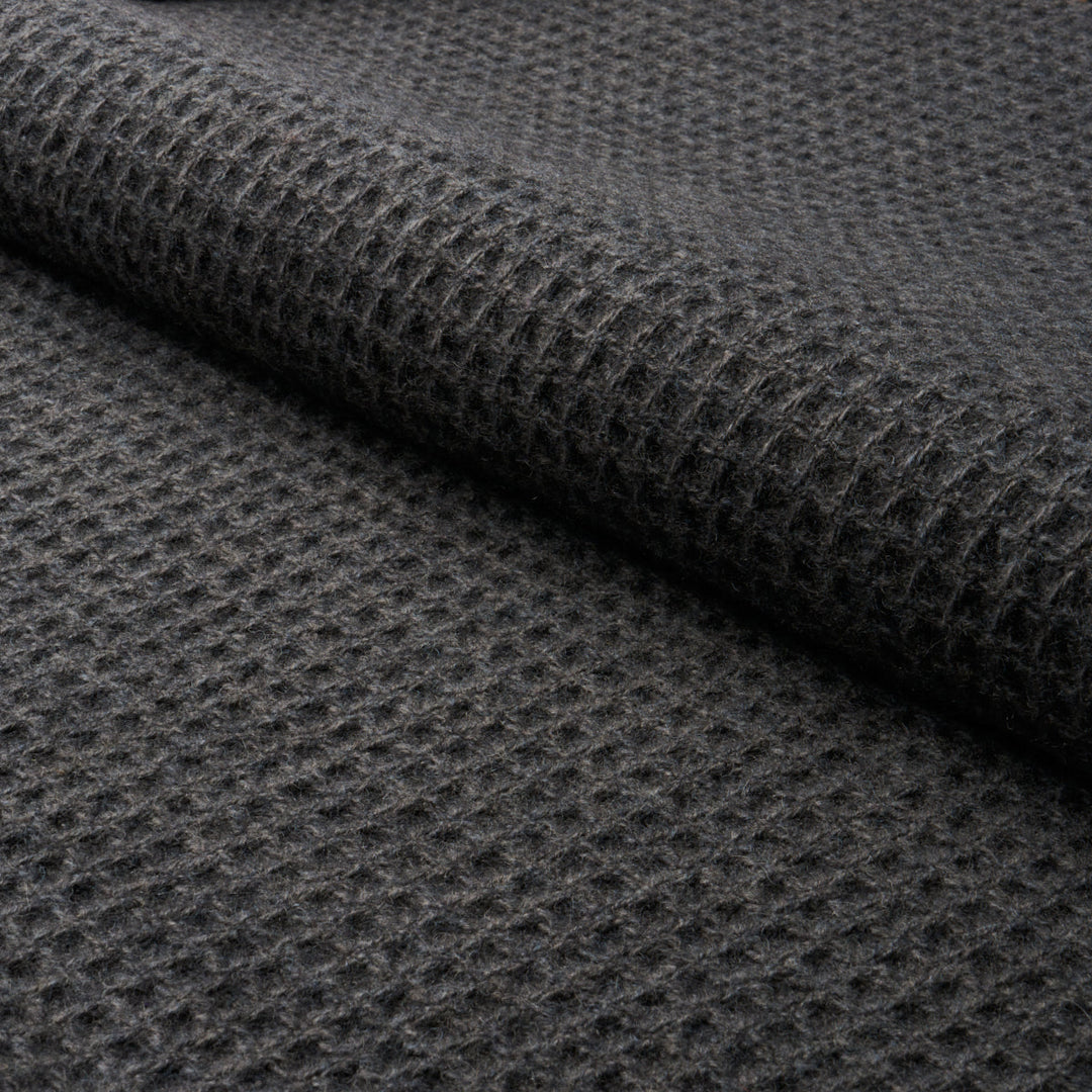 Schumacher Fabric Walden Wool Texture - Charcoal