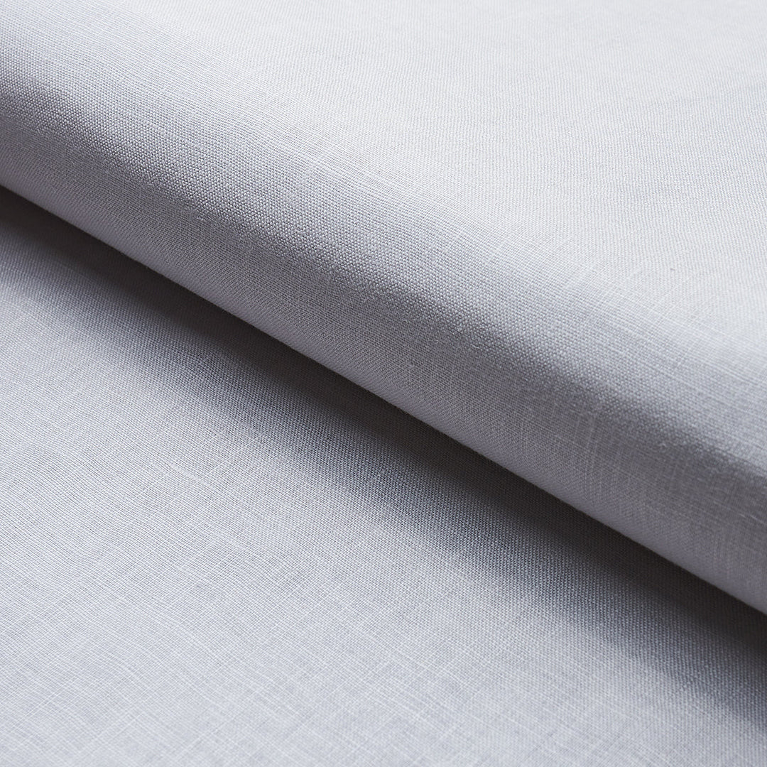 Schumacher Fabric Lange Glazed Linen - Soft Grey