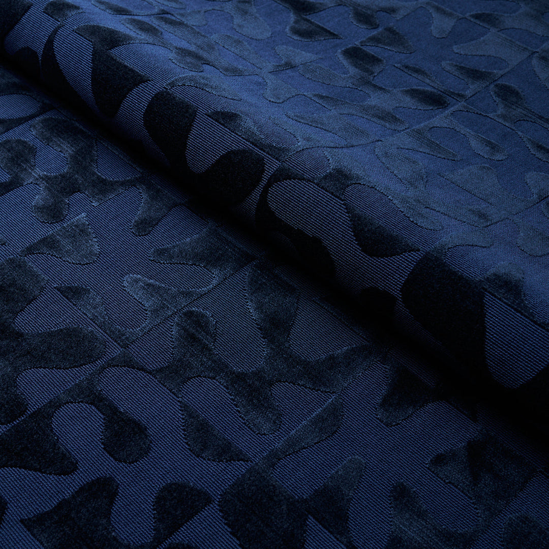 Schumacher Fabric Modern Dance Velvet - Midnight Blue