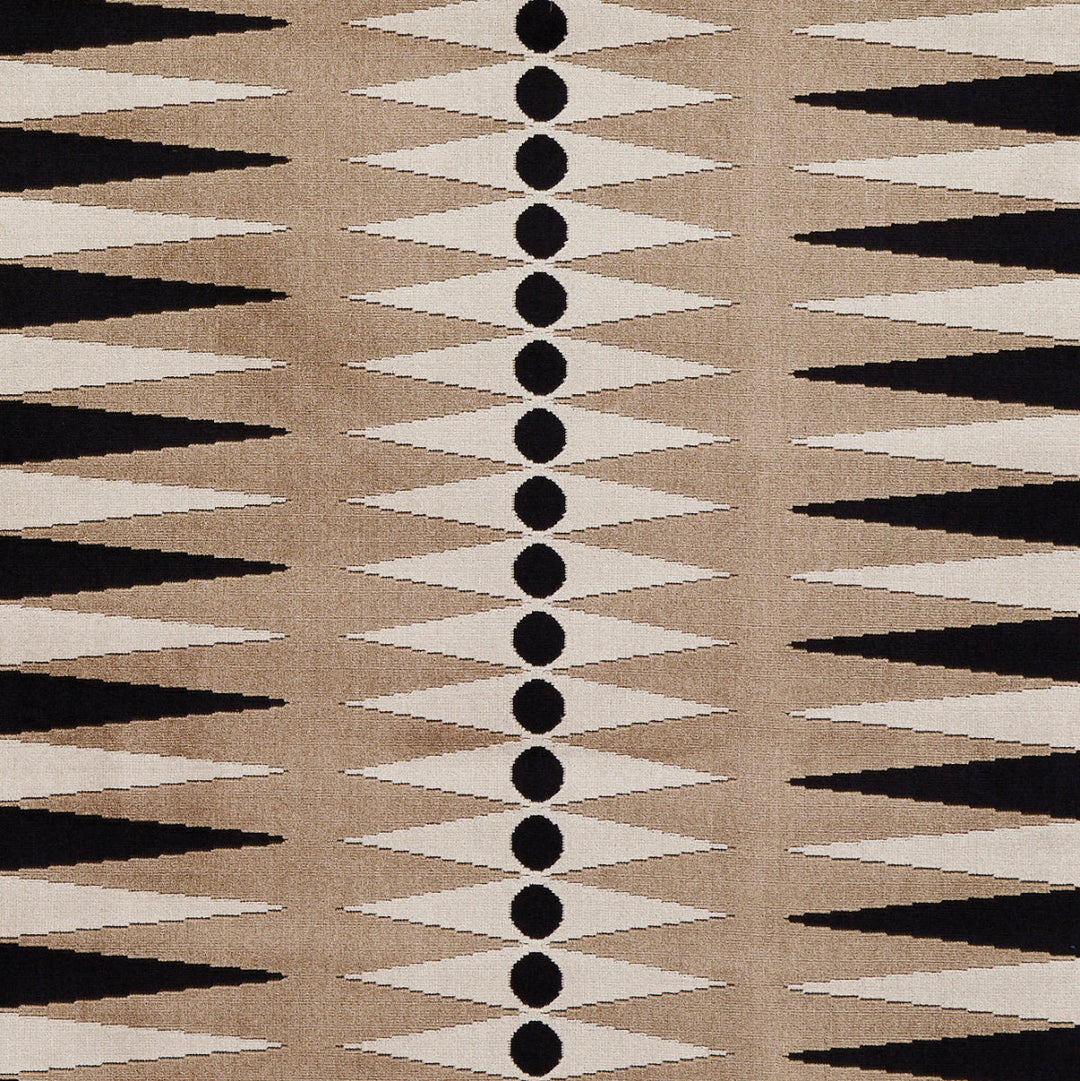 Schumacher Fabric Backgammon Cut Velvet - Neutral