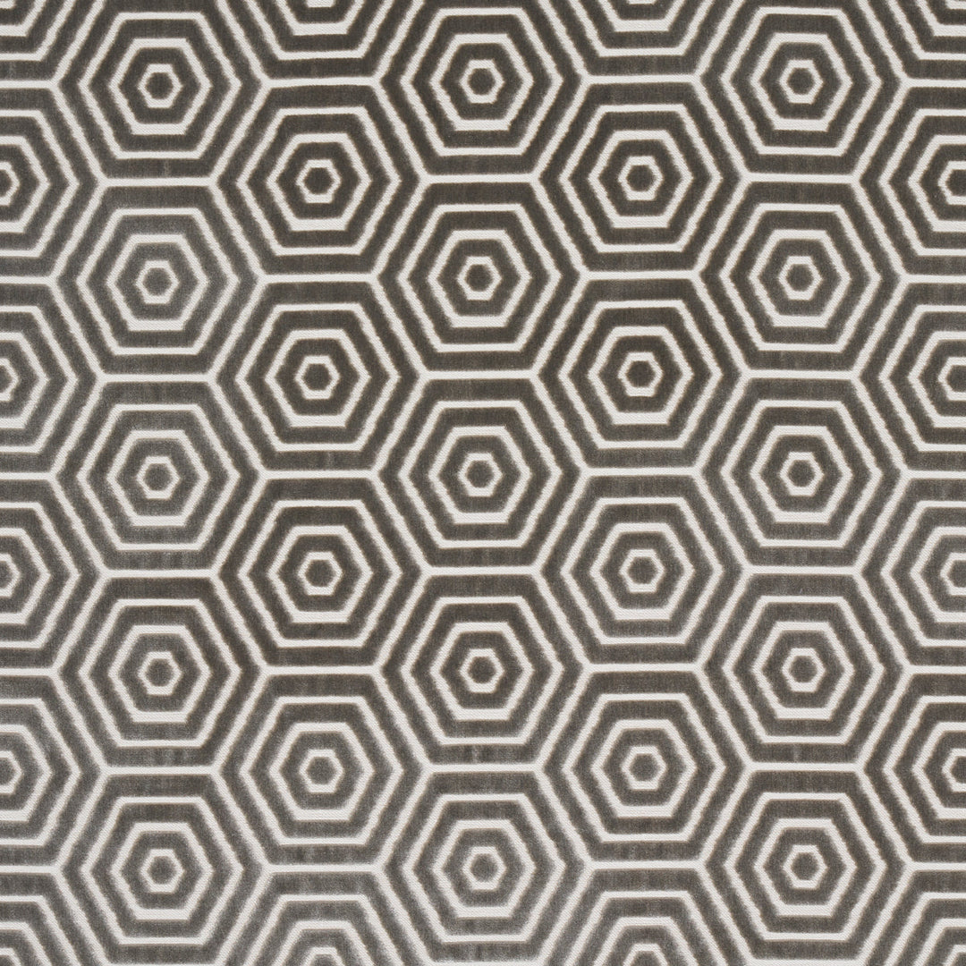 Schumacher Fabric Bees Knees Cut Velvet - Grey