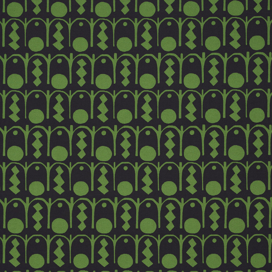 Schumacher Fabric Downtown - Green And Black