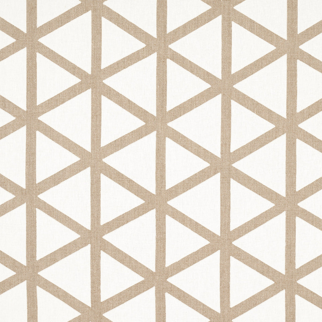 Schumacher Fabric Tipton Appliqué - Flax