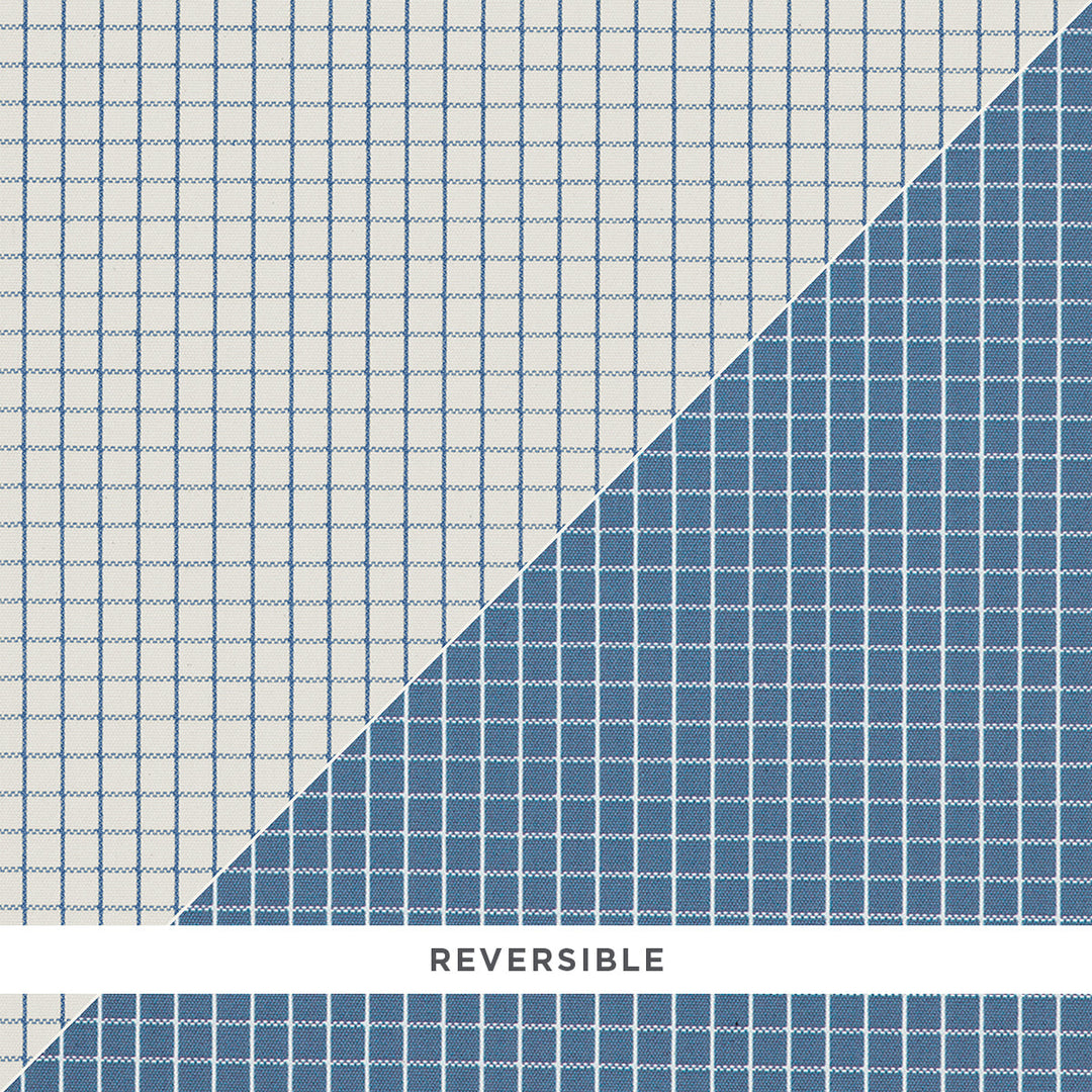 Schumacher Fabric Georgie Reversible Check - Indigo