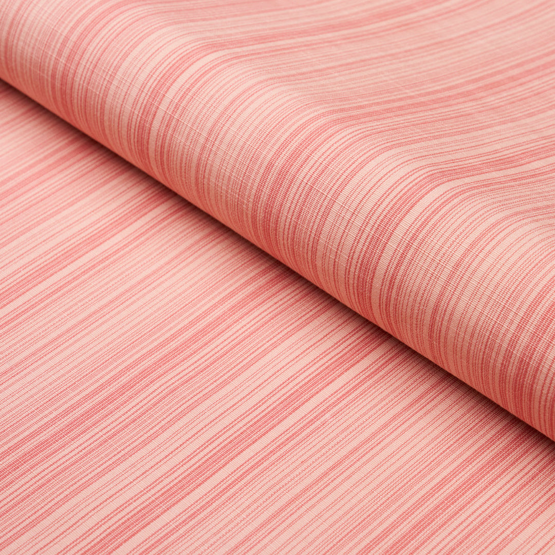 Schumacher Fabric Gracie Solid Strié - Faded Red
