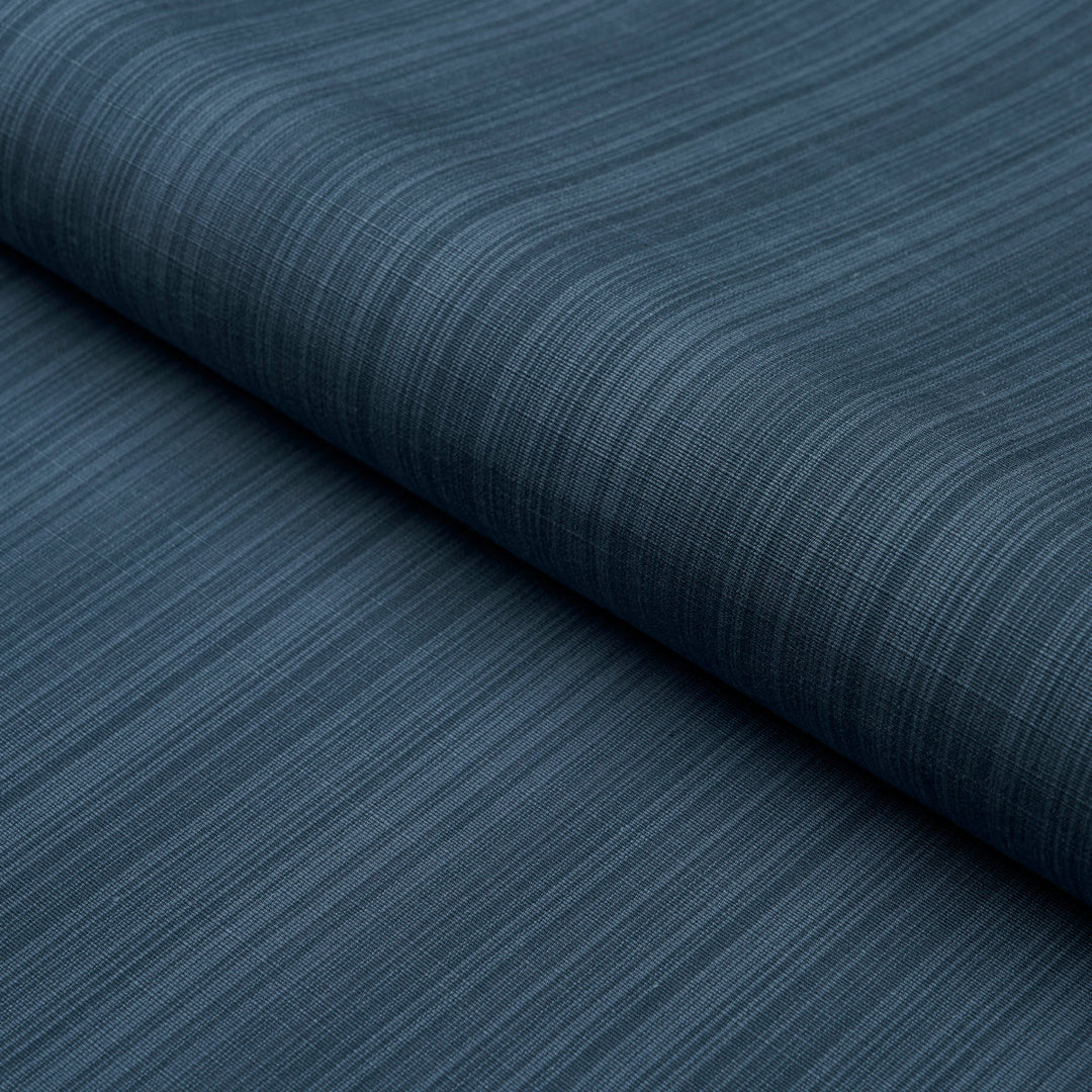 Schumacher Fabric Gracie Solid Strié - Indigo