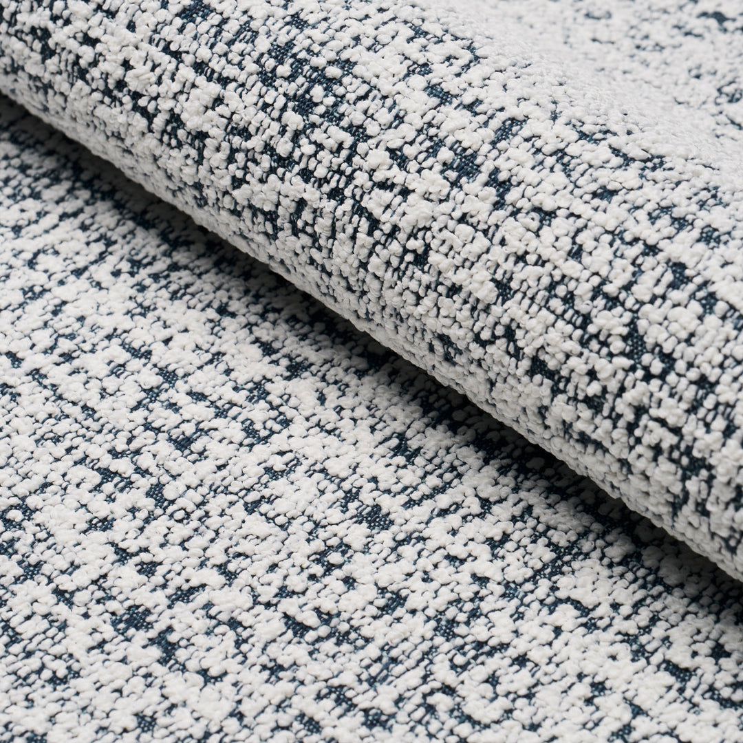 84202 Fabric Zuzu Indoor/Outdoor - White On Navy