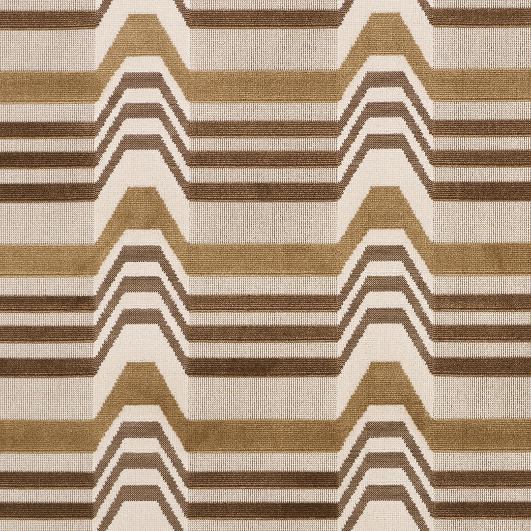 Schumacher Fabric Aldo Velvet - Mocha & Camel