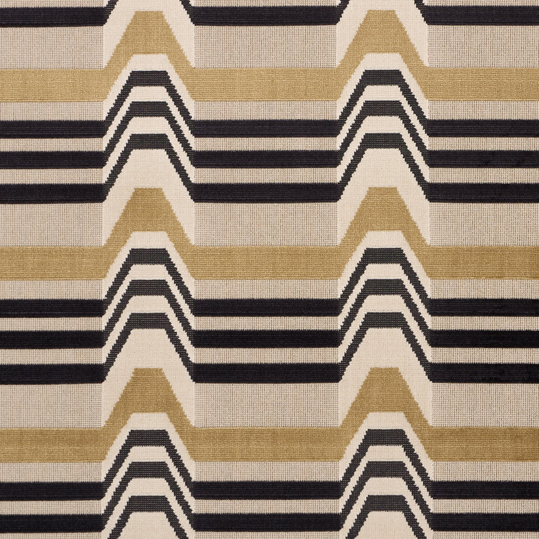 Schumacher Fabric Aldo Velvet - Mocha & Noir