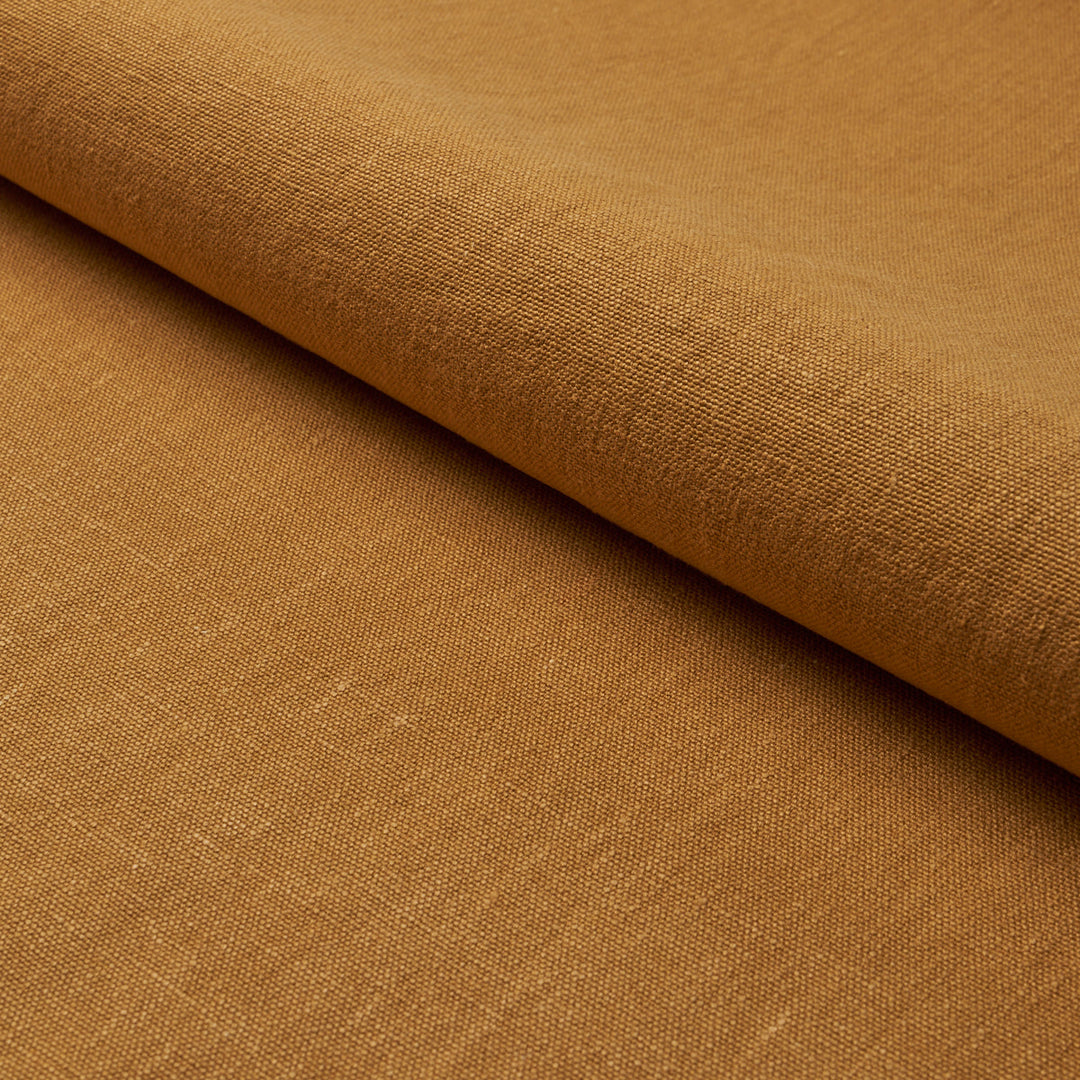 Schumacher Fabric Jumi Stonewashed Linen - Ochre