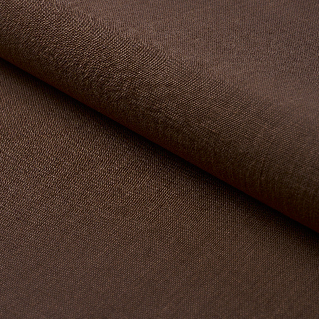 Schumacher Fabric Kai Linen - Chocolate