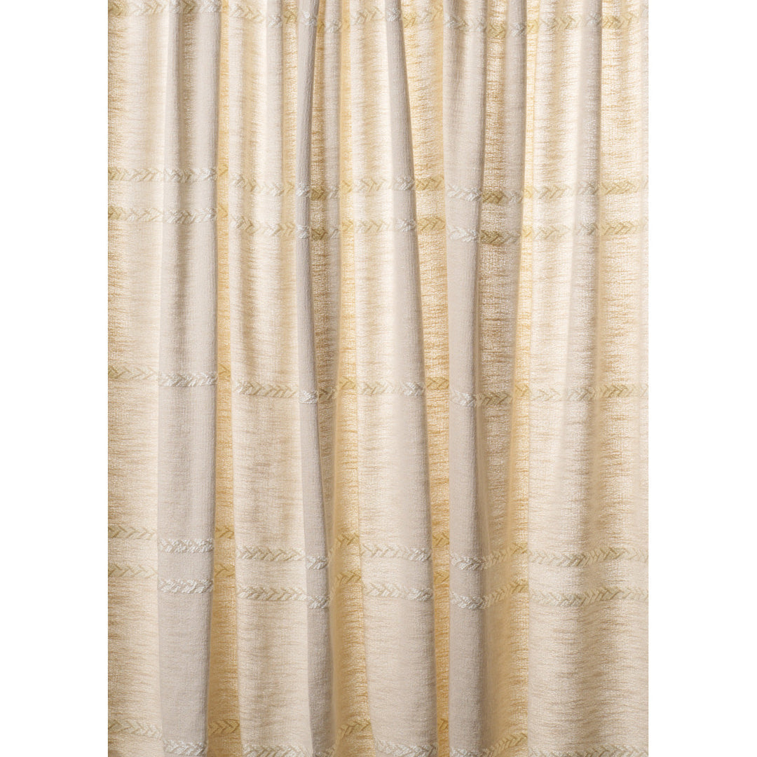 Schumacher Fabric Plains Stripe Casement - Natural