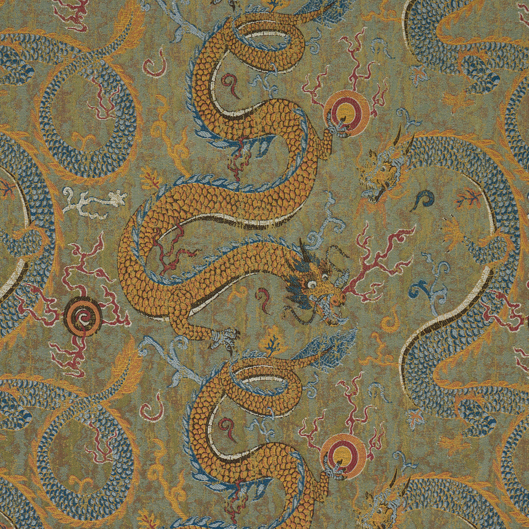 Schumacher Fabric Serpentine Dragon - Multi