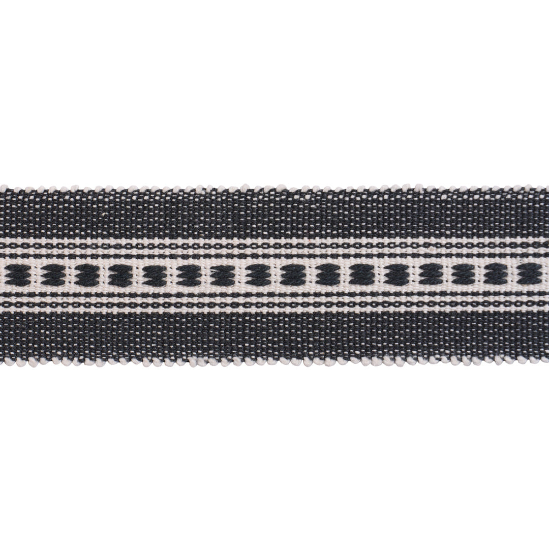 Schumacher Trim Lubeck Tape Narrow - Charcoal