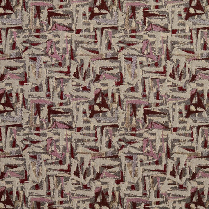 8519 Wine/Abstract by Charlotte Designer Fabric Contemporary Wovens 100% Woven Polyester Asia Exceeds 100,000 Wyzenbeek Rubs (Heavy Duty) Horizontal: 15" x Vertical: 15" 54 Inches - Swanky Fabrics -