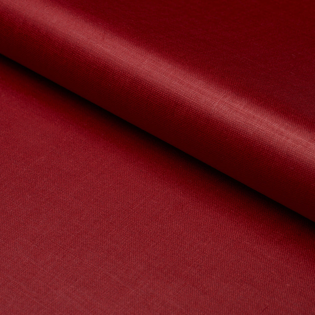 Schumacher Fabric Patent Linen - Red