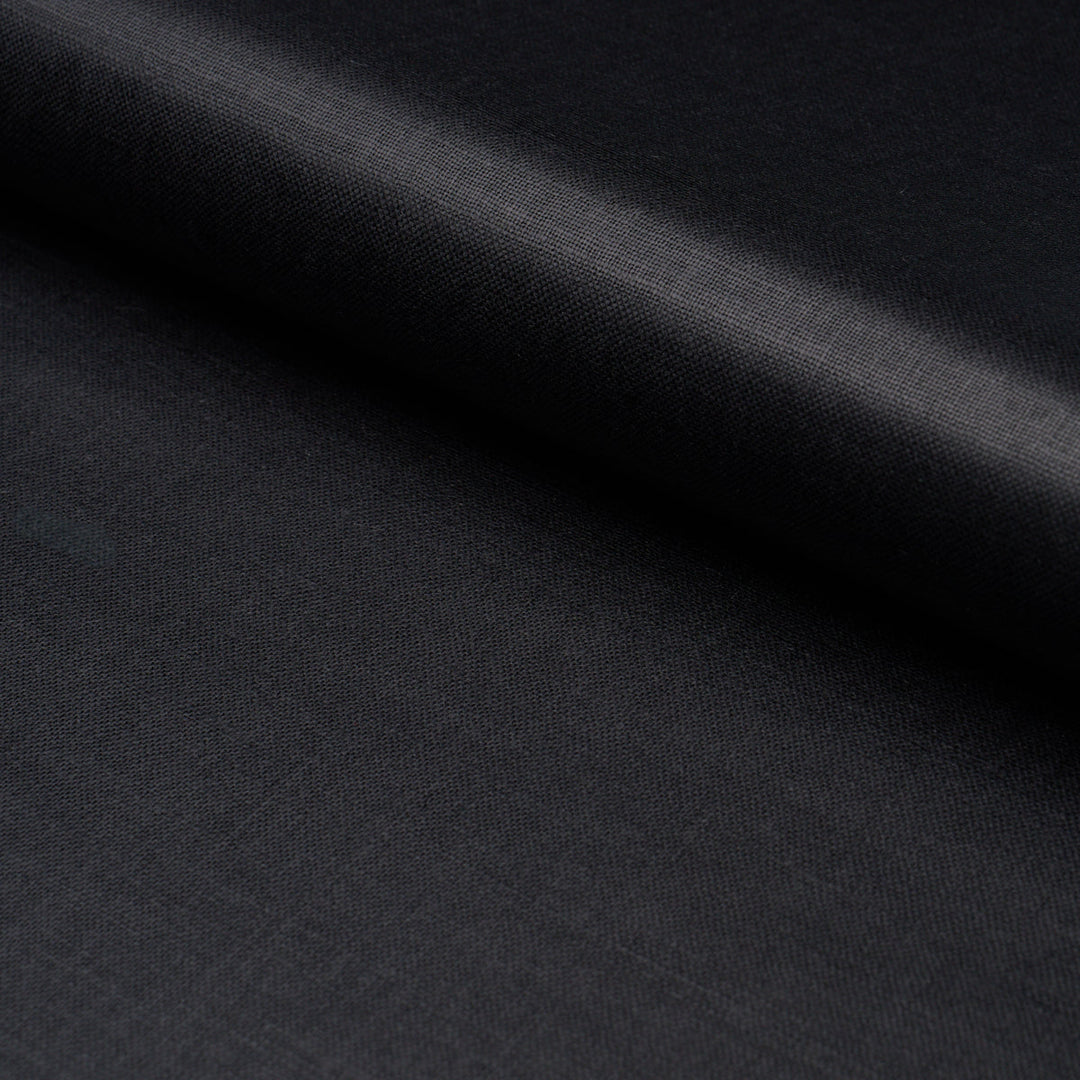 Schumacher Fabric Patent Linen - Black