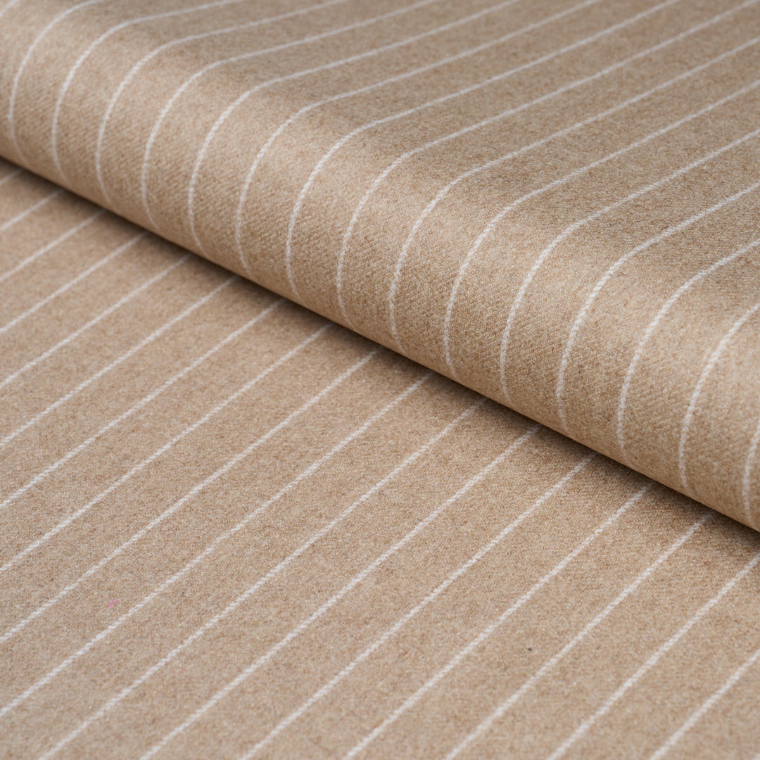 Schumacher Fabric Boyd Wool Pinstripe - Oat