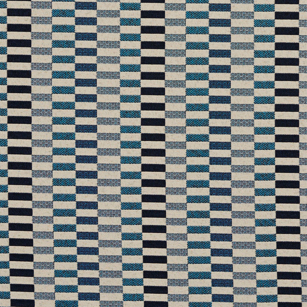 8530 Sapphire/Shift by Charlotte Designer Fabric Contemporary Wovens 100% Woven Polyester Asia Exceeds 100,000 Wyzenbeek Rubs (Heavy Duty) </p><p>Repeat: Horizontal: 4.5" 54 Inches - Swanky Fabrics -