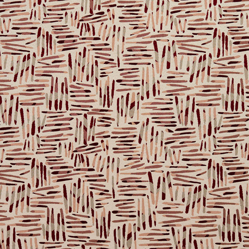 8534 Wine/Tally by Charlotte Designer Fabric Contemporary Wovens 100% Woven Polyester Asia Exceeds 100,000 Wyzenbeek Rubs (Heavy Duty) Horizontal: 20.5" x Vertical: 15.5" 54 Inches - Swanky Fabrics -