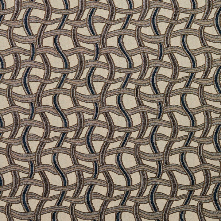 8542 Royal/Maze by Charlotte Designer Fabric Contemporary Wovens 100% Woven Polyester Asia Exceeds 100,000 Wyzenbeek Rubs (Heavy Duty) Horizontal: 8.25" x Vertical: 7.5" 54 Inches - Swanky Fabrics -