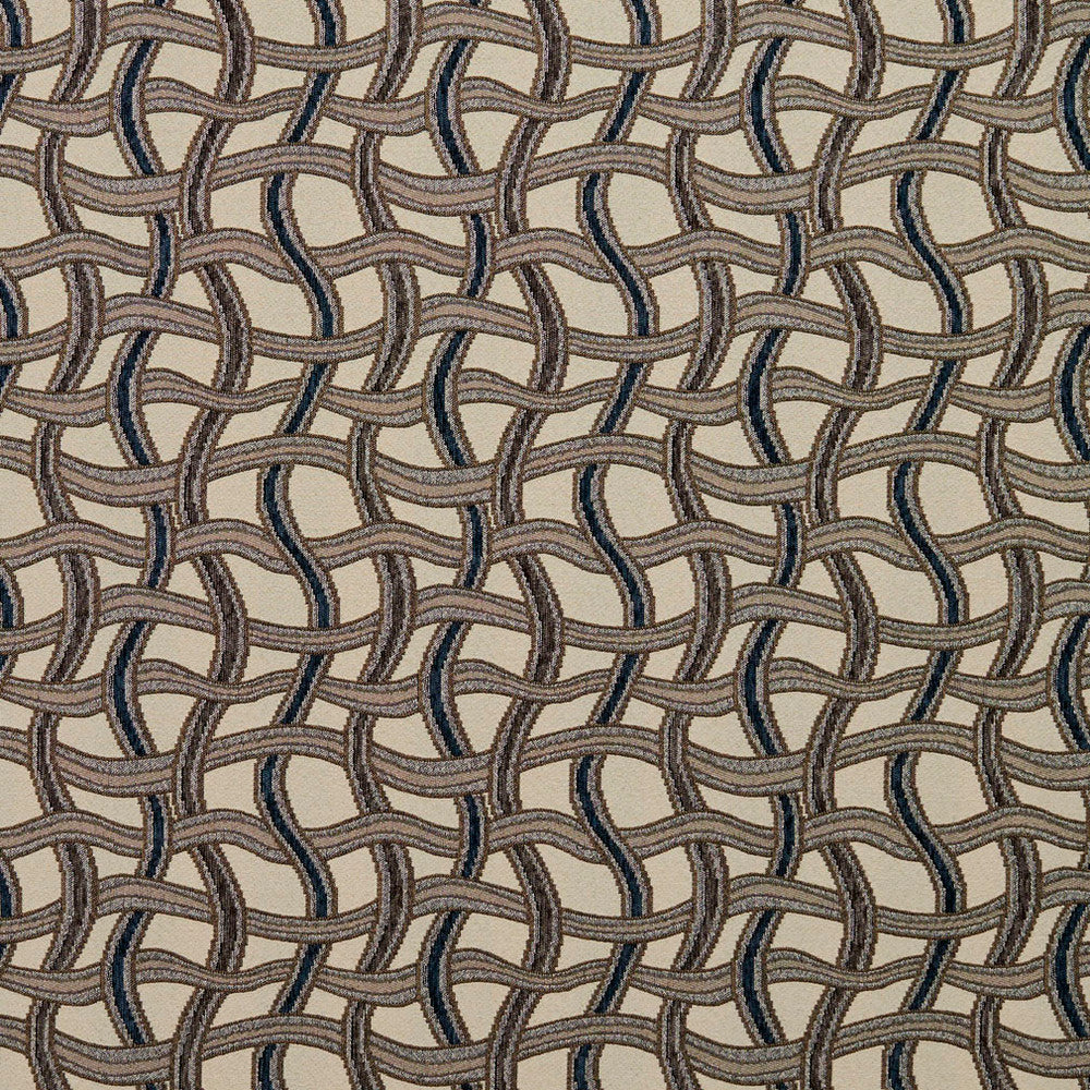 8542 Royal/Maze by Charlotte Designer Fabric Contemporary Wovens 100% Woven Polyester Asia Exceeds 100,000 Wyzenbeek Rubs (Heavy Duty) Horizontal: 8.25" x Vertical: 7.5" 54 Inches - Swanky Fabrics -