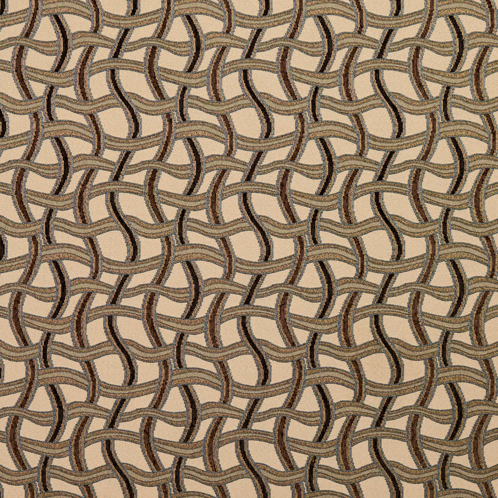 8544 Nutmeg/Maze by Charlotte Designer Fabric Contemporary Wovens 100% Woven Polyester Asia Exceeds 100,000 Wyzenbeek Rubs (Heavy Duty) </p><p>Repeat: Horizontal: 8.25" x Vertical: 7.5" 54 Inches - Swanky Fabrics -