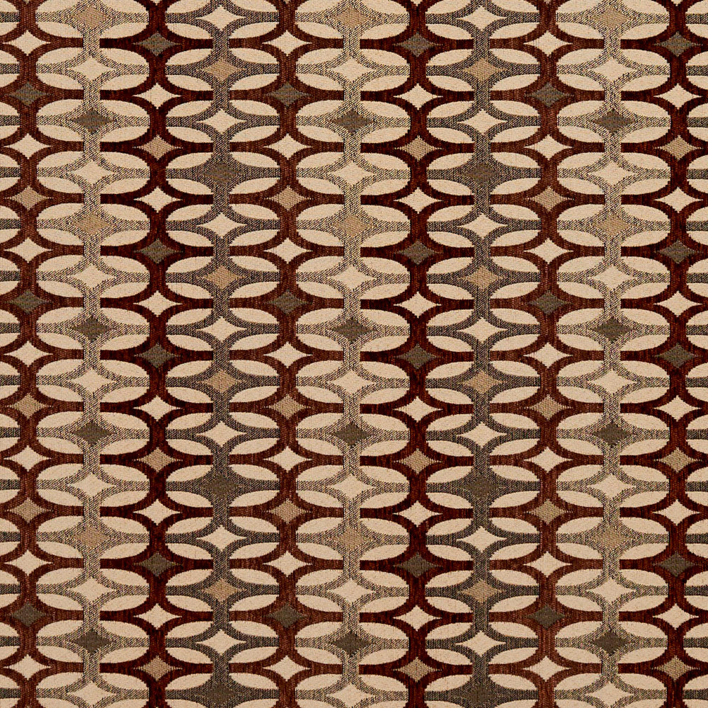 8548 Spice/Interlock by Charlotte Designer Fabric Contemporary Wovens 100% Woven Polyester Asia Exceeds 100,000 Wyzenbeek Rubs (Heavy Duty) </p><p>Repeat: Horizontal: 7.5" x Vertical: 3" 54 Inches - Swanky Fabrics -