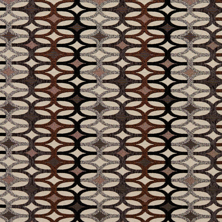 8550 Bronze/Interlock by Charlotte Designer Fabric Contemporary Wovens 100% Woven Polyester Asia Exceeds 100,000 Wyzenbeek Rubs (Heavy Duty) Horizontal: 7.5" x Vertical: 3" 54 Inches - Swanky Fabrics -