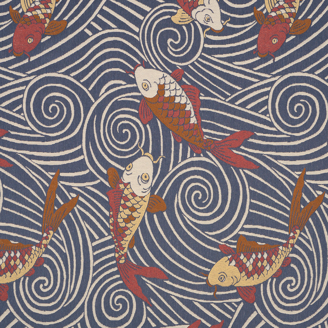 Schumacher Fabric Koi Fish - Indigo