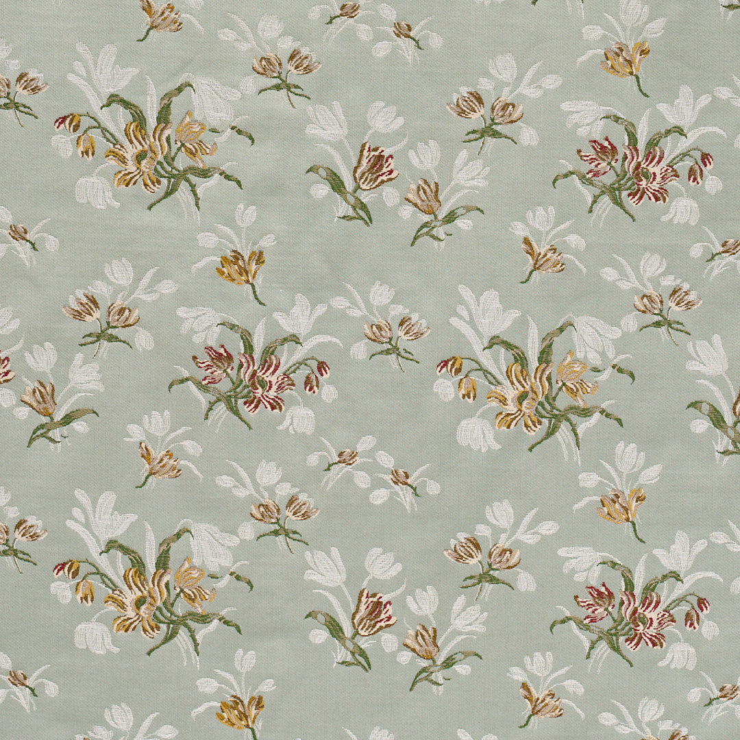 Schumacher Fabric Spitalfields Bouquet - Robin'S Egg