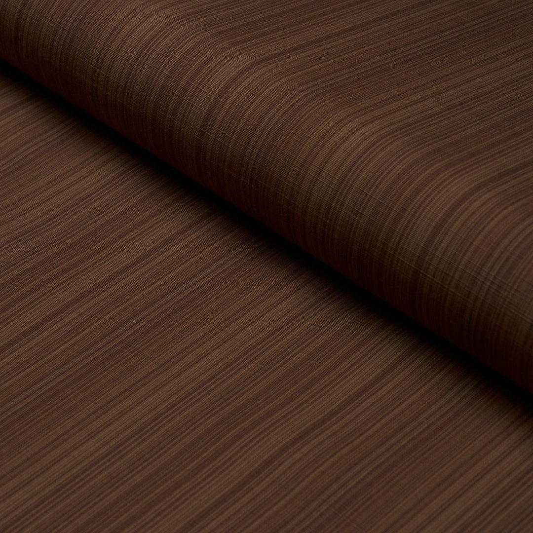 Schumacher Fabric Gracie Solid Strié - Brown