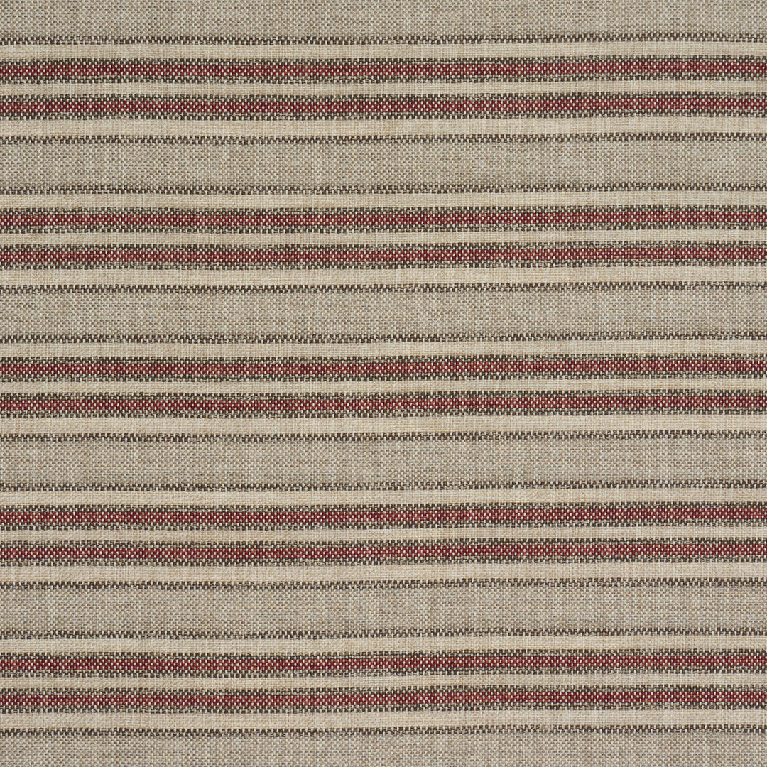Schumacher Fabric Even Keel Outdoor Stripe - Rust