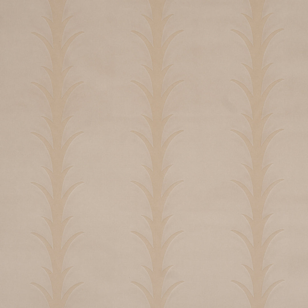 Schumacher Fabric Acanthus Stripe Velvet - Mistral Sand