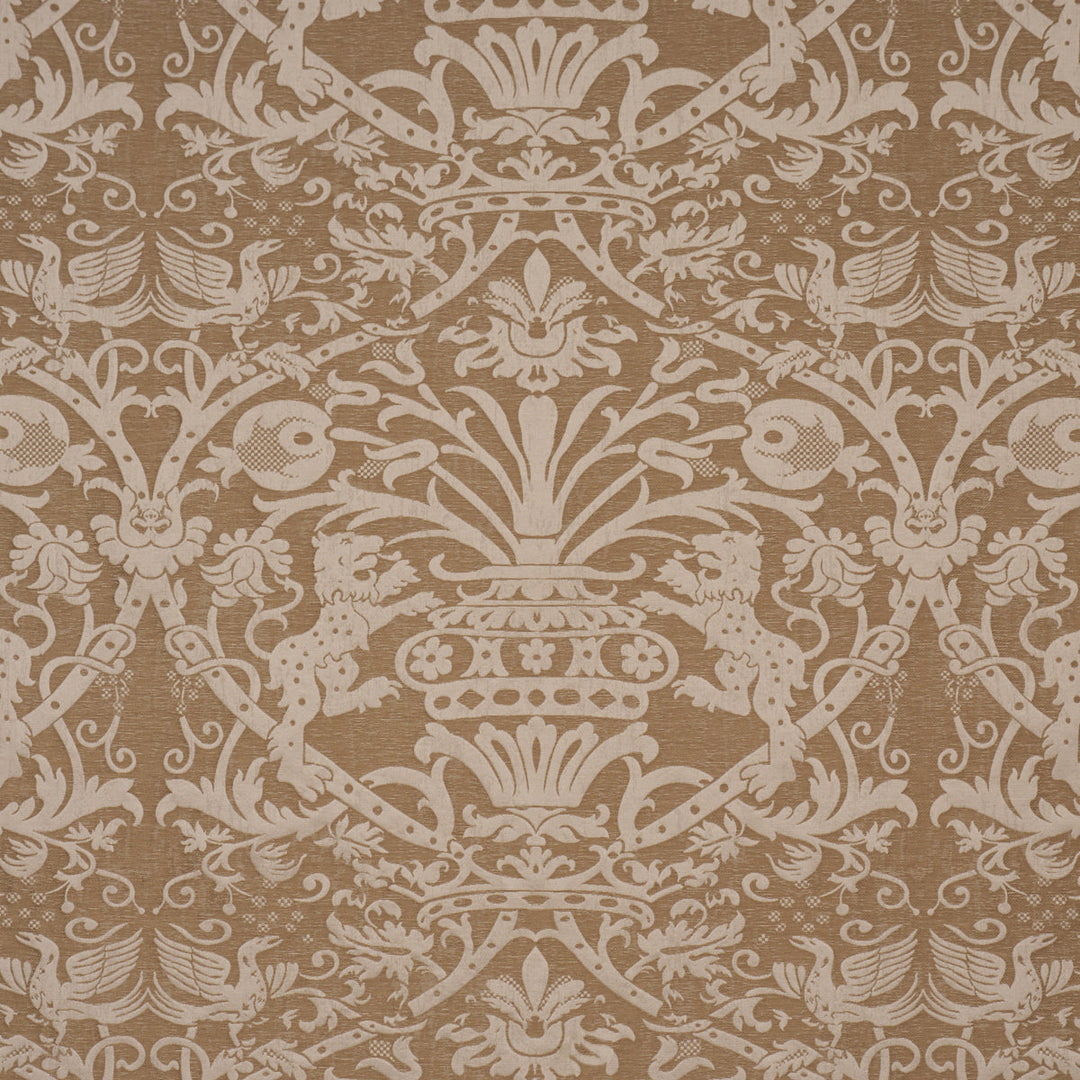 Schumacher Fabric Dougal Damask - Wheat