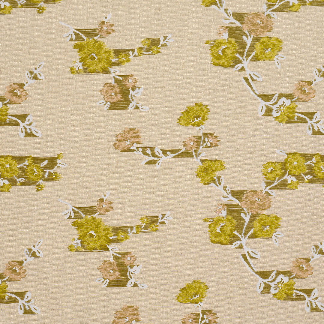 Schumacher Fabric Trace Of Connection - Silk Mustard