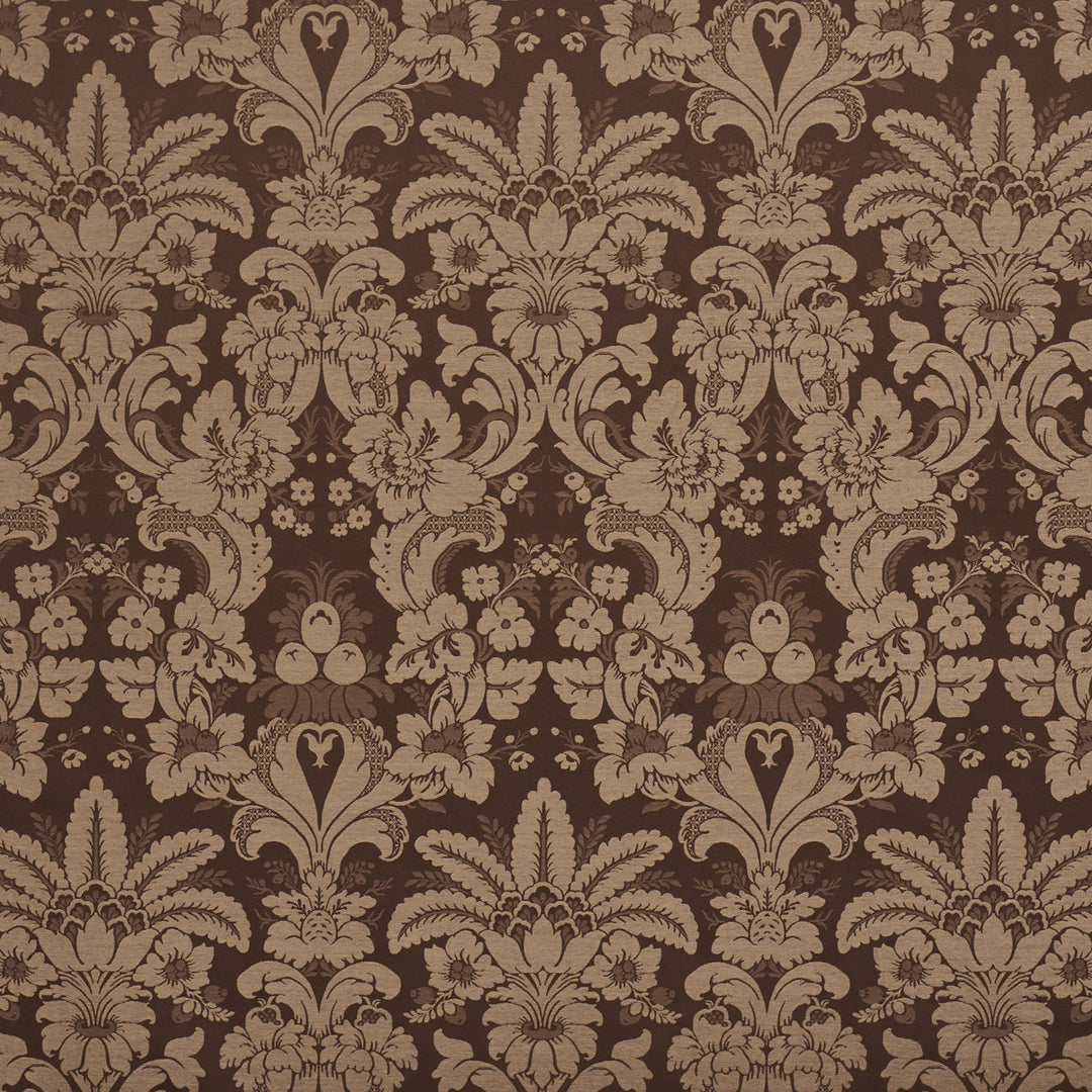 Schumacher Fabric Kennedy Damask - Brown