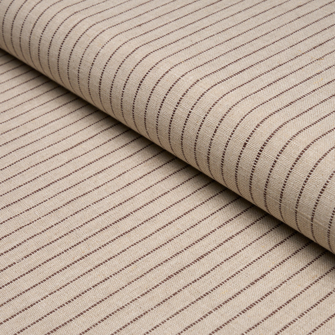 Schumacher Fabric Theo Stripe - Brown