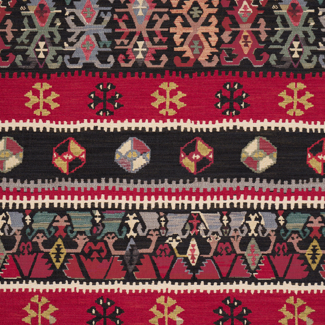 Schumacher Fabric Sahane - Pomegranate Red