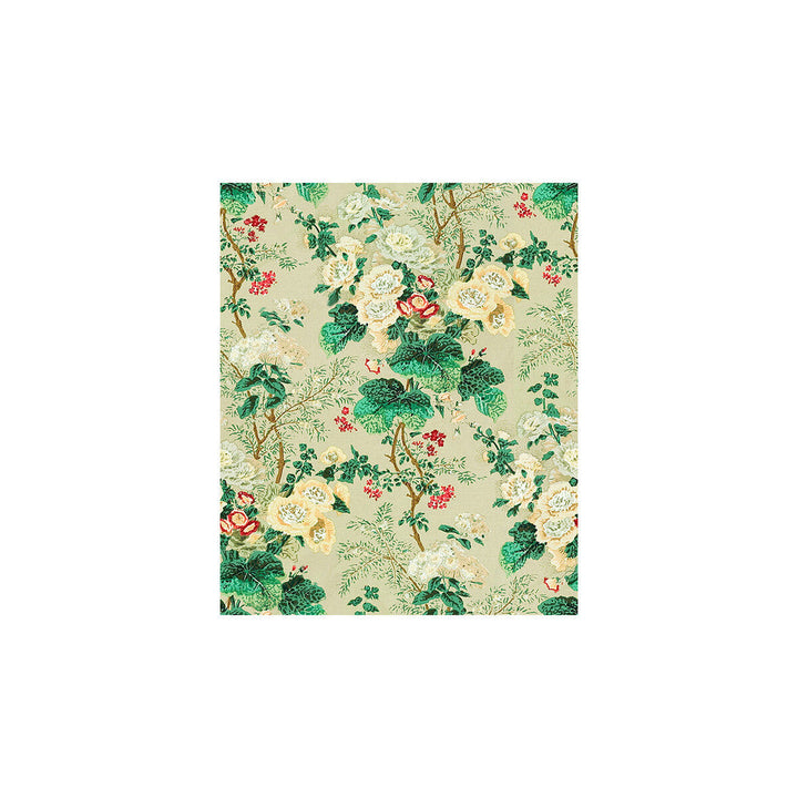 Althea Print Celadon by Lee Jofa Designer Fabric COTTON - 100% Thailand LIGHT Horizontal: 26.5 and Vertical: 31.75 51 - Swanky Fabrics -