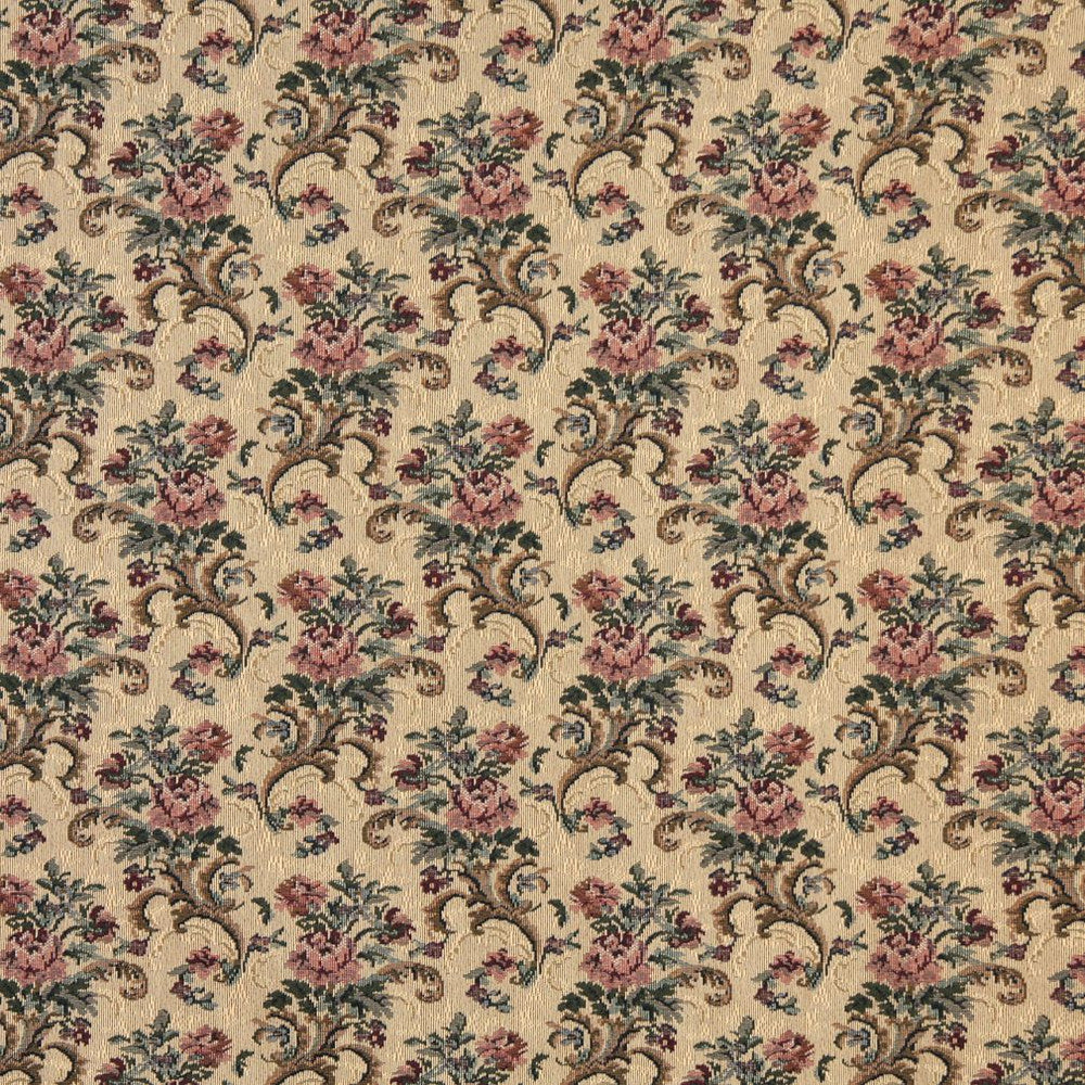 8859 Spice by Charlotte Designer Fabric Tapestry Treasures III & Ring Book Page #67 39% Polyester, 33% Olefin, 28% Cotton Asia Exceeds 100,000 Wyzenbeek Rubs (Heavy Duty) Horizontal: 6.5" x : 7.0" 54 Inches - Swanky Fabrics -
