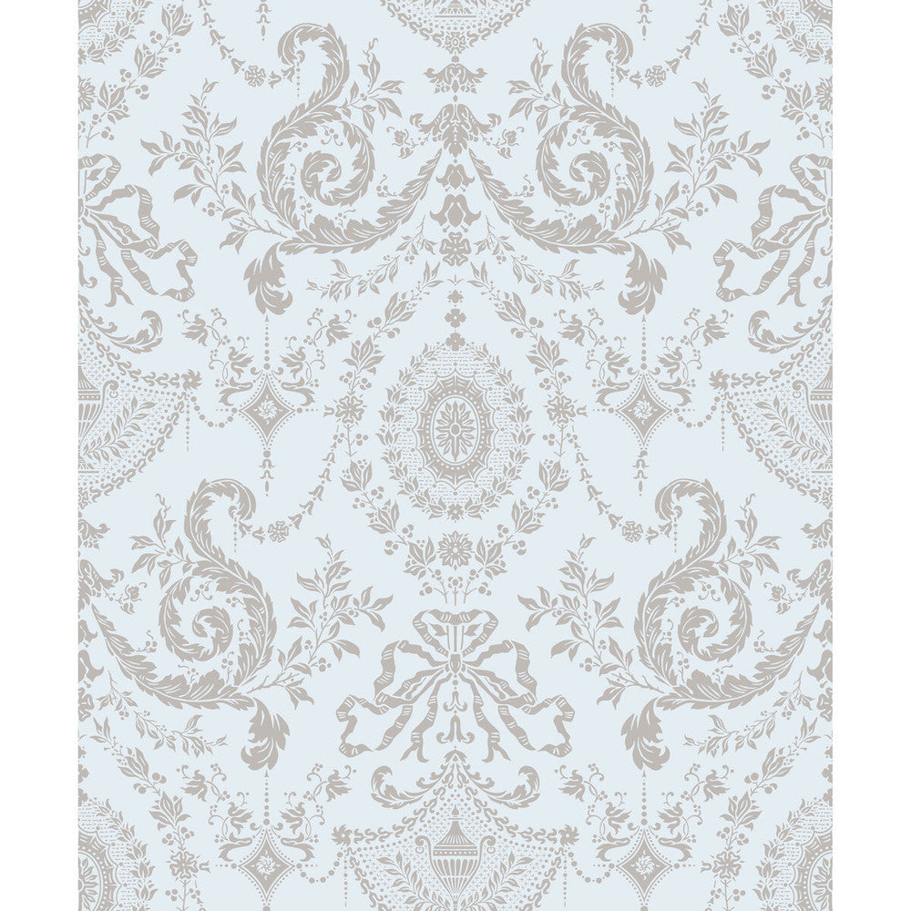 Woolverston Seafoam by Cole & Son Designer Wallcovering PAPER - 100% United Kingdom Horizontal: and Vertical: 25 21 - Swanky Fabrics -