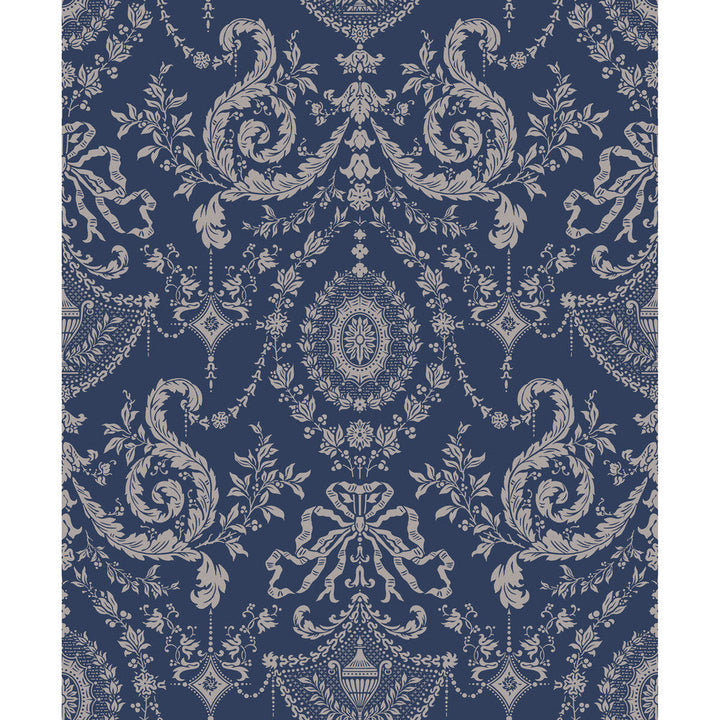 Woolverston Blue by Cole & Son Designer Wallcovering - PAPER - 100% United Kingdom - Horizontal: - and Vertical: 25 21 - Swanky Fabrics -