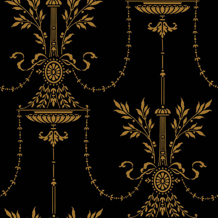 Dorset Noir by Cole & Son Designer Wallcovering PAPER - 100% United Kingdom Horizontal: and Vertical: 21 21 - Swanky Fabrics -