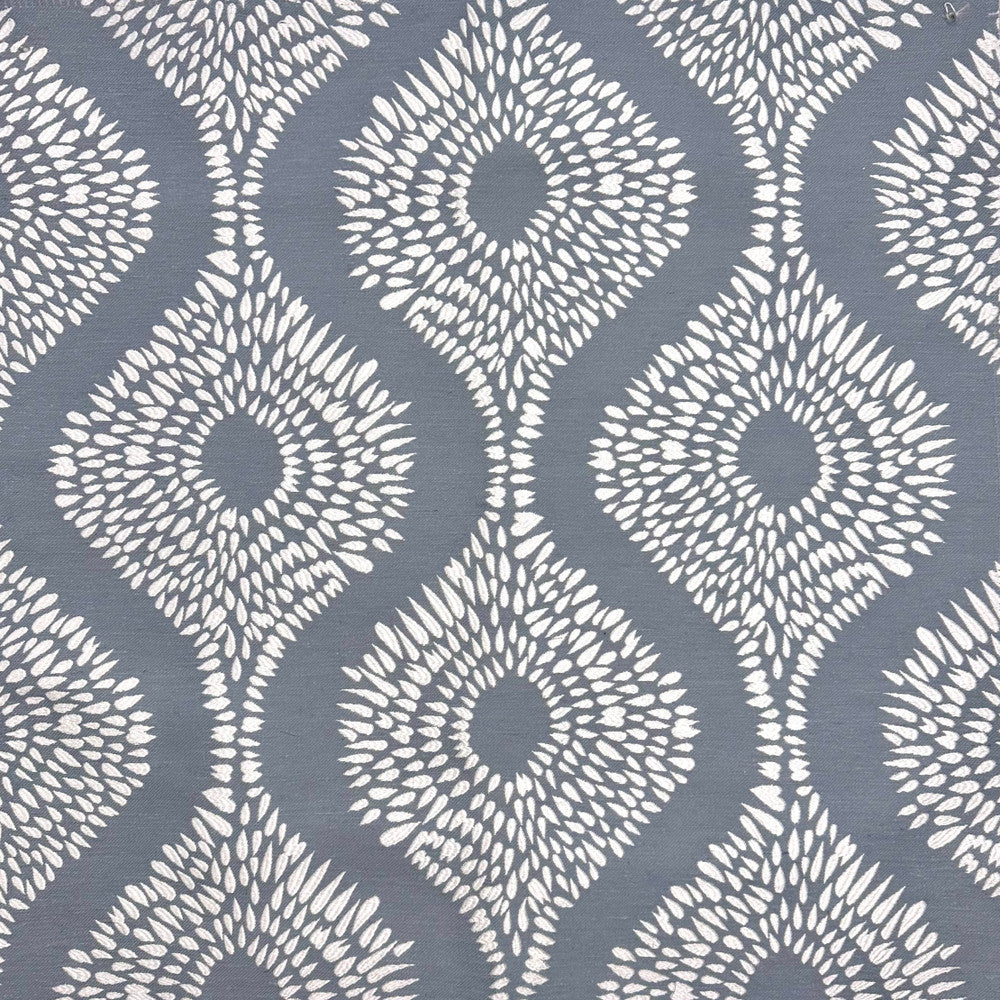 Emb By Lomasi B Glacier by Europatex Designer Fabric Embroideries by Lomasi 70% Polyester, 15% Cotton, 15% Linen 9.71" H, 9.89" V 54.00 inches - Swanky Fabrics -