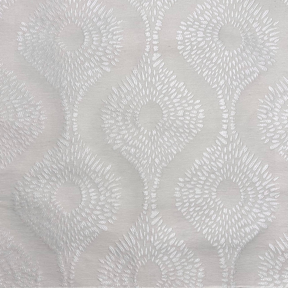 Emb By Lomasi B Pearl by Europatex Designer Fabric Embroideries by Lomasi 70% Polyester, 15% Cotton, 15% Linen 9.71" H, 9.89" V 54.00 inches - Swanky Fabrics -