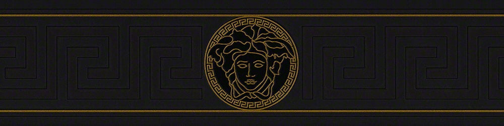 Magesty Border Black Ice 935224X by Versace Designer Wallpaper