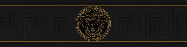 Magesty Border Black Ice 935224X by Versace Designer Wallpaper