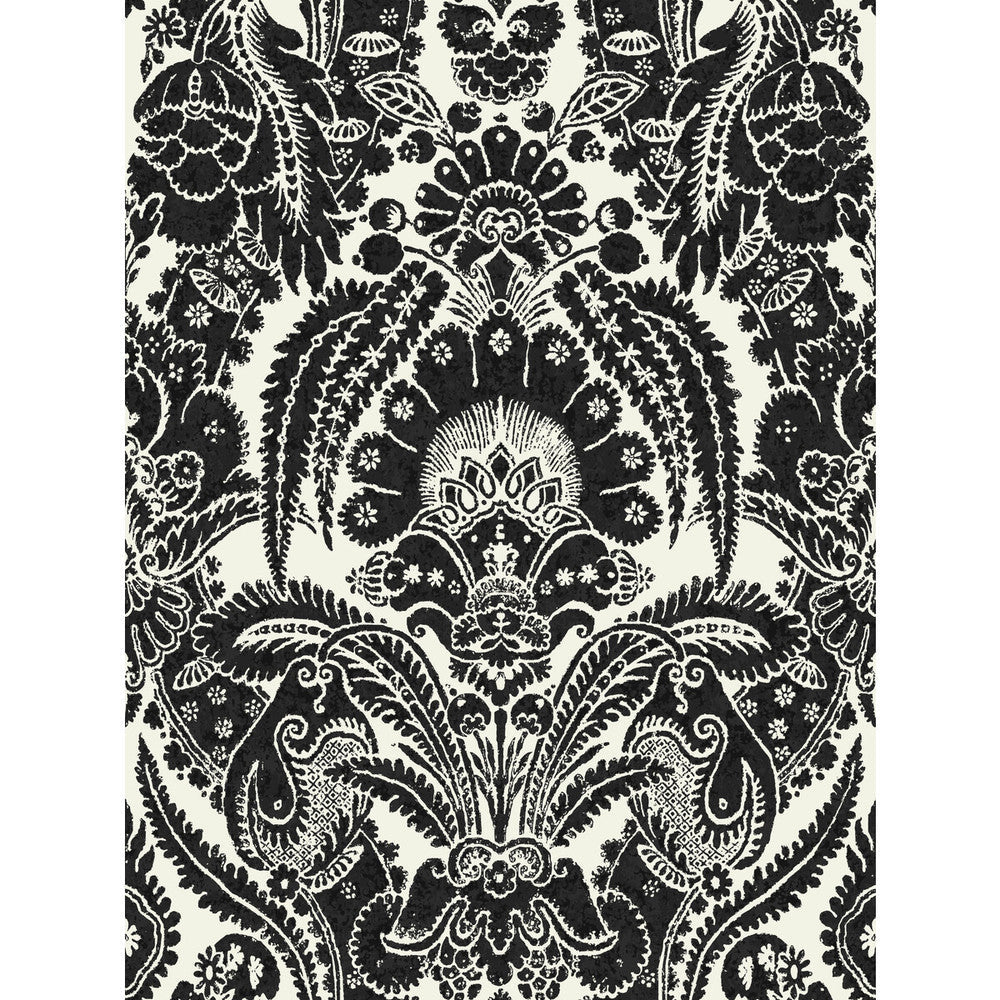 Chatterton Black And White by Cole & Son Designer Wallcovering COLE & SON ALBEMARLE PAPER - 100% United Kingdom Horizontal: and Vertical: 36.01 27 - Swanky Fabrics -