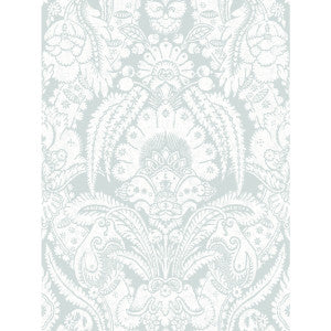 Cole & Son Wallpaper Chatterton Pale Blue And White